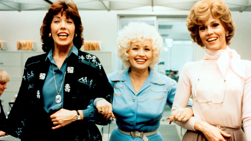 Lily Tomlin, Dolly Parton, and Jane Fonda in 9 to 5