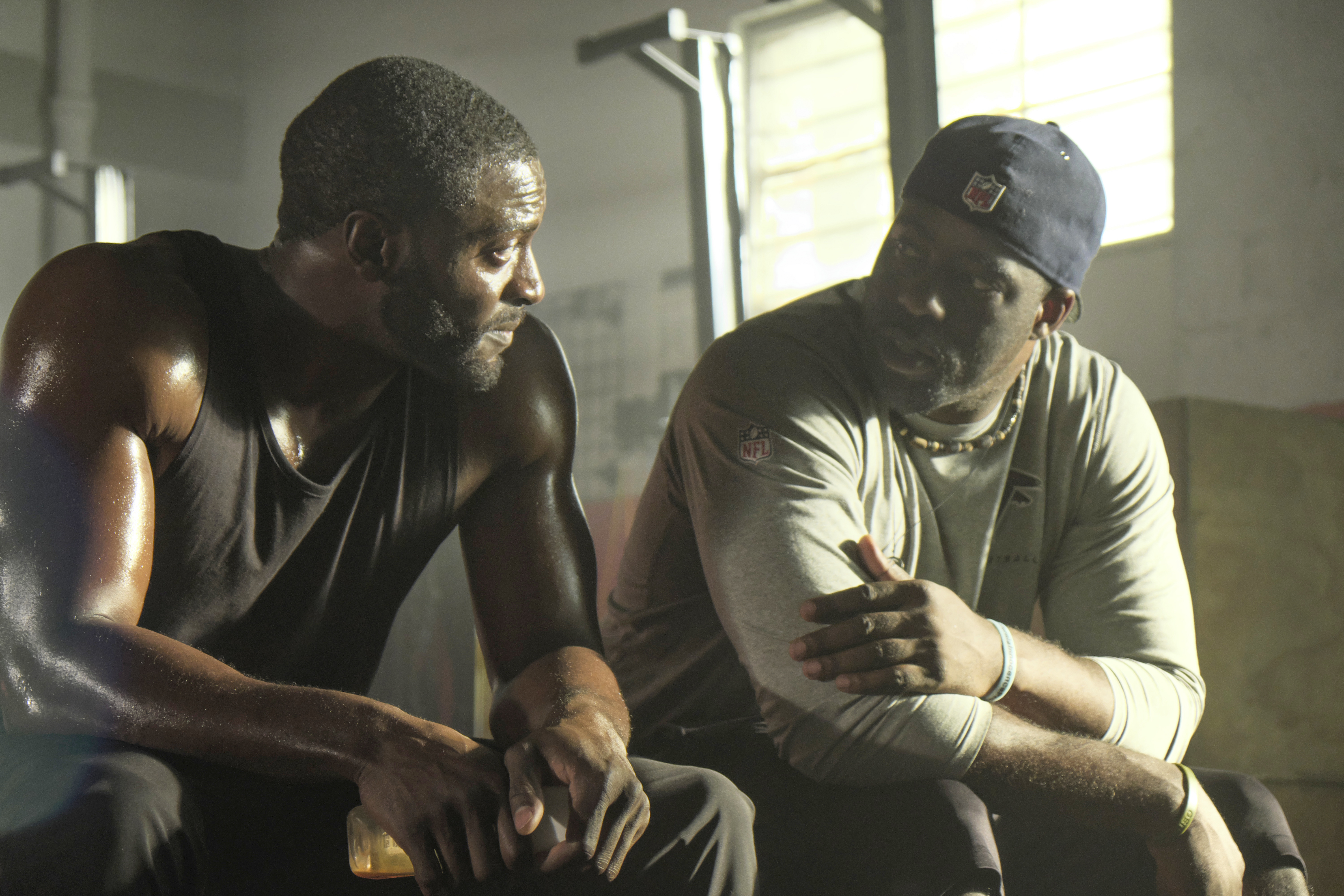 Actor Aldis Hodge with Brian Banks Actor Aldis Hodge with Brian Banks
